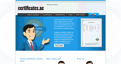 Desktop Screenshot of certificates.ae
